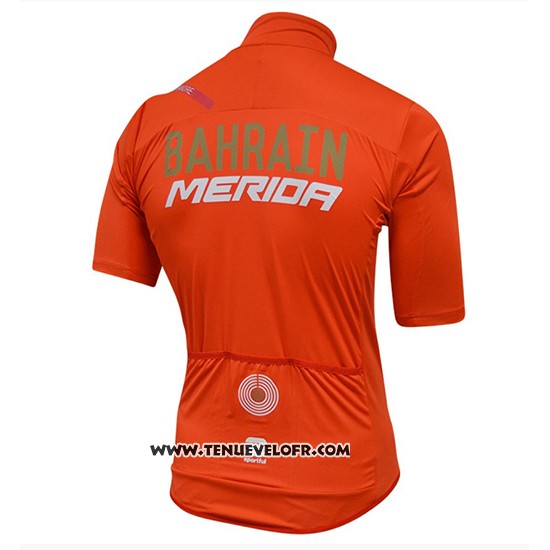 2018 Maillot Ciclismo Bahrain Merida Ss Orange Manches Courtes et Cuissard